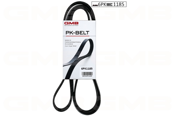GMB 6PK1185 | Kanallı Kayış Fiat / Albea Doblo G.Punto 1.3 JTD Ducato 2.0Jtd Toyota / Corolla D4d 1.4