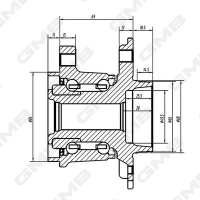 GMB GH34930 | Porya Arka Kadjar / Qashqai II 1.6 DCI 130 4X4 13 -