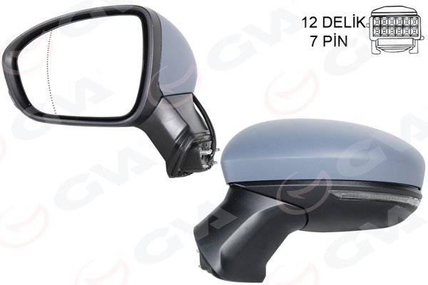 GVA 1014823 | Dış Ayna Sol Elektrikli Astarlı Kapaklı Isıtmalı Renault Captur II 20 >