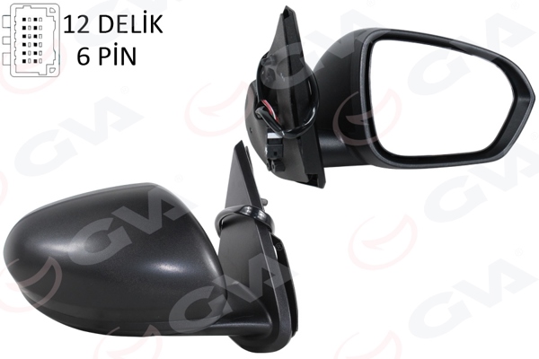 GVA 1019186 | Dış Dikiz Aynası Sağ Elektrikli Isıtmalı Sensörlü Dacia Duster 17-10 12H7p Vm-6805Ehsr