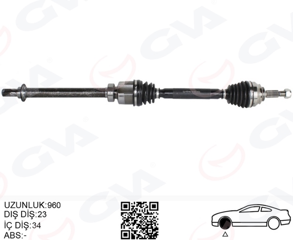 GVA 4414312 | Aks Komple Sağ Renault Clio IV 1.5 DCI Otm. Vit. 2012 >