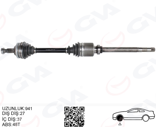 GVA 4429064 | Komple Aks Sağ On Fiat Scudo 220P 1.9 TD 96-06 ABS li