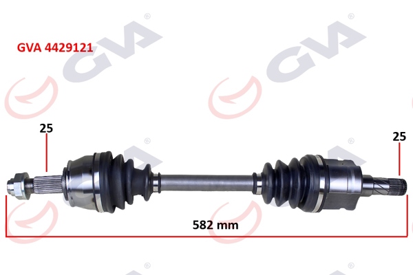 GVA 4429166 | Komple Aks Sol Linea 1.6 Mjt 07-Fiorino 1.3 Mjt A / T 08-13 İç Aks Kafalı