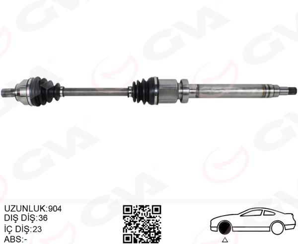 GVA 4435006 | Ön Aks Komple Sağ Focus II 1.6-1.8 Tı 04 > 11 C Max 1.6 1.8 Tı 05 > 11 Benzinli Volvo S40 II 1.6 05 > 12 V50 1.6 05 > 12