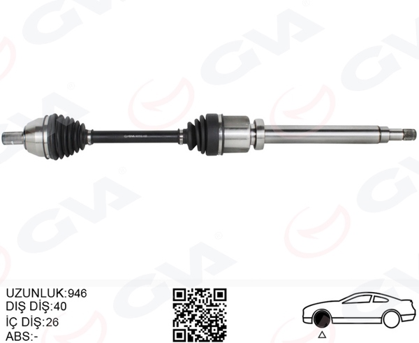 GVA 4437012 | Ön Aks Komple Sağ Ford Mondeo IV