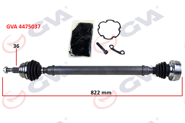 GVA 4475037 | Komple Aks Sağ Golf IV-Bora-Leon 97-05 1.4-1.6 822mm 1J0407272bl