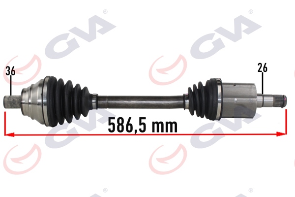 GVA 4475053 | Komple Aks Sol Golf VI 1.6İ Auto. 08-13 587mm