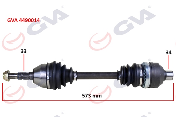 GVA 4490014 | Komple Aks Sağ Astra H 1.3 CDTI 04 > 573mm