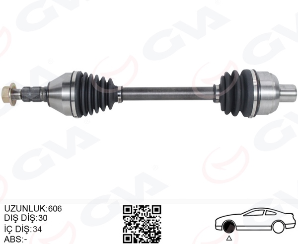 GVA 4491216 | Komple Aks Ön Sağ Opel Insignia 1.6 T A16let M-T 08 -