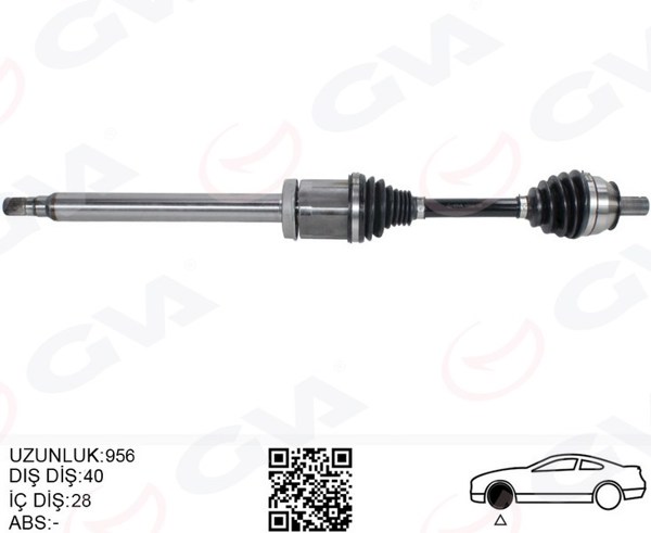 GVA 4499002 | Ön Aks Komple Sağ Volvo S60 II 15 > 2.0 D-T6-T5 S80 II D4-T6 15 > V60 I 13 > V70 III 13 > Otom.Sanzıman
