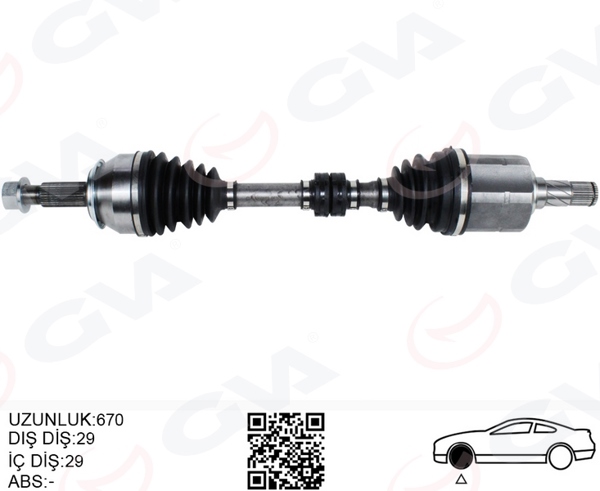 GVA 4499903 | Komple Aks Sol Nissan Qashqai 1.6L DCI R9m Dizel J11 13-> Otomatik Vites