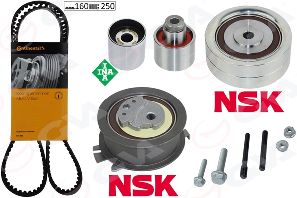GVA 59T7575 | Triger Seti Crafter-T6-A3-Jetta-Caddy-Polo-Passat 1.6-2.0 TDI Cayb / C / D-Caab / C-Ckub-Cffb-Cfwa-Caga