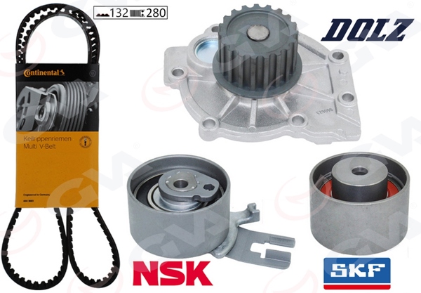 GVA 59WPK9990 | Eksantrik Rulman Kiti Triger Seti Devirdaim Lı Volvo C30 10 > 14 C70 II 06 > 14 S40 II 06 > 10 S8 II V6 V7 Xc6 Xc9 D3-D4-D5