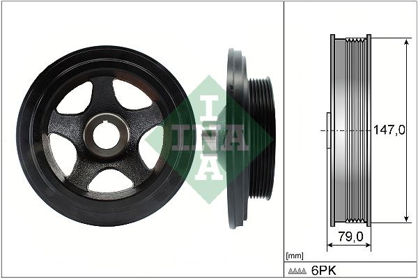 INA 544014210 | Krank Kasnağı Mercedes Om611 Om646 W202 W203 Cl203 C209 W204 W210 W211 W638 W639 B901 > B906