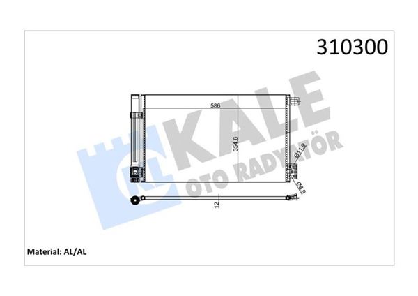 KALE 010ABC080 | Klima Radyatörü (570X353x15) Opel Corsa D Z13dth Z13dtj A13dte Z12xep Z14xep Fiorino Punto 13 JTD