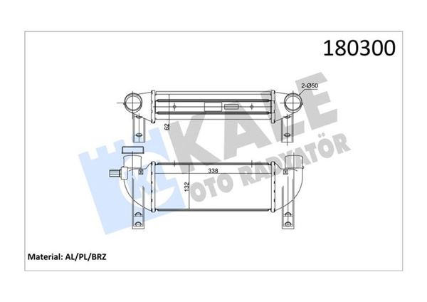 KALE 020CAC060 | Turbo Radyatörü Ford Transit/Tourneo Connect 1.8 TDCI 02-13