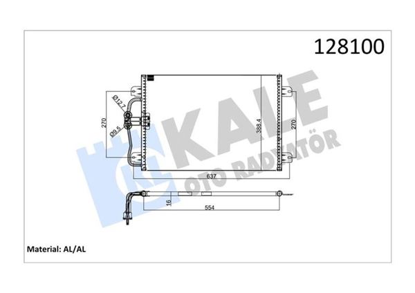 KALE 050ABC020 | Klima Radyatörü Megane I Scenic 96-03 1.4-1.6-2.0-1.9 D