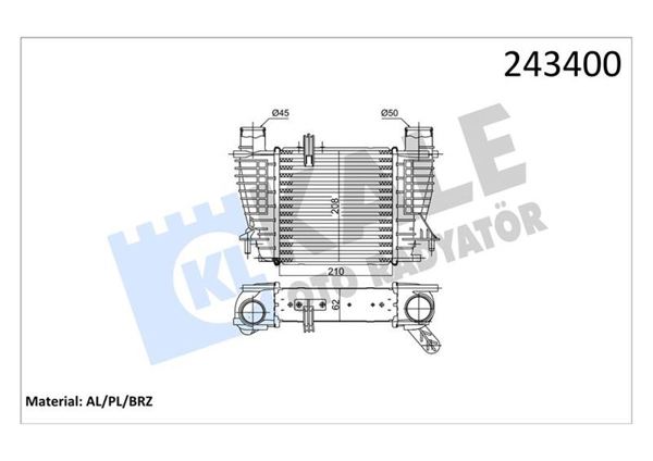 KALE RADYATÖR 050CAC020 | Turbo Radyatörü Clio III 1.5 DCI 05- Modus 1.5 DCI 04-