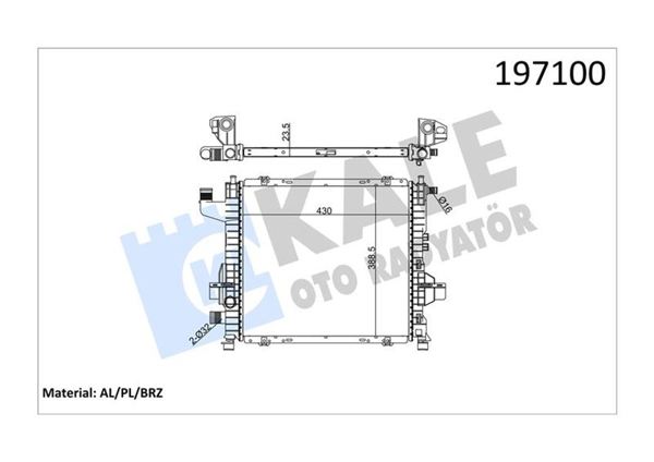 KALE RADYATÖR 0525261AB | Radyatör Klimalı Renault Twingo 1.1/1.2 8V-16V 93-06