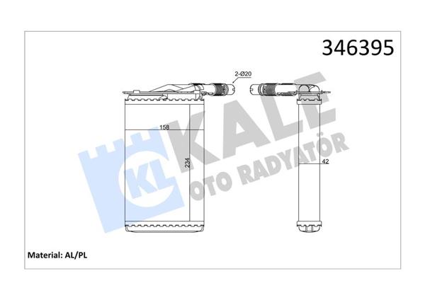 KALE 0583892AL | Kalorifer Radyatörü 98 > Kangoo