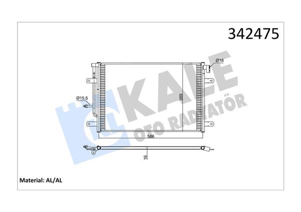 KALE 342475 | Klima Radyatörü VW Audi A4, Seat Exeo 08-