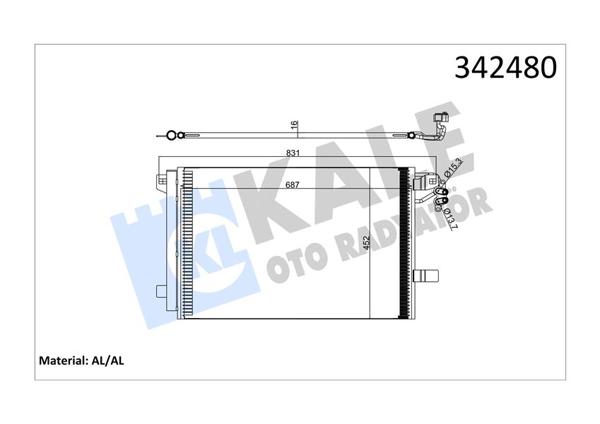 KALE 342480 | Klima Radyatörü Volkswagen Multivan V/Transporter V T5 2.0 TDI 09-15