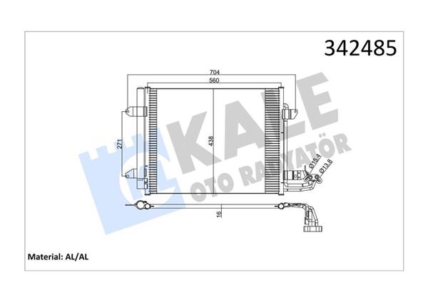 KALE 342485 | Klima Radyatörü (Kondenser) 04-Caddy-Touran