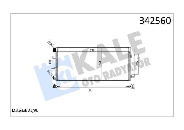 KALE 342560 | Klima Radyatörü (Kondenser) 10-Master.III 2.3Dci