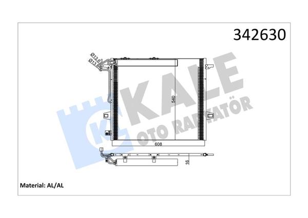 KALE 342630 | Klima Radyatörü Mercedes-Benz W164 GL320/ML320, X164/W251 05-12