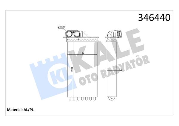 KALE 346440 | Kalorifer Radyatörü 05-Pt.1007 03-C2-C3