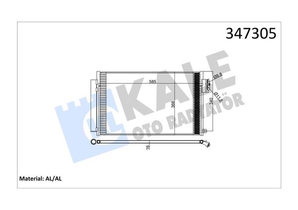 KALE 347305 | Klima Radyatörü (Kondenser) 16 > Egea-500L 1.4