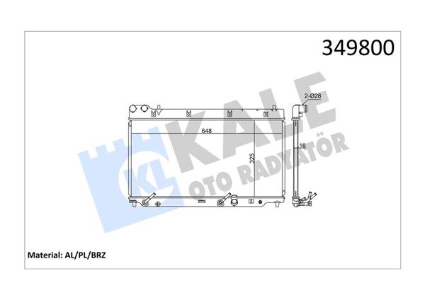 KALE 349800 | Honda Jazz II 1.2-1.3 2002-2008 Su Radyatörü