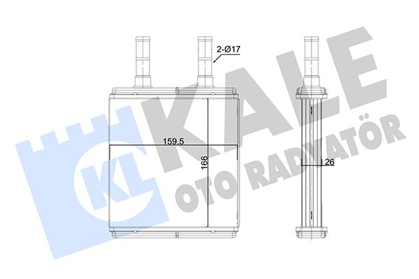 KALE 352110 | Kalorifer Radyatörü 03-10 Getz 1.3-1.4-1.6