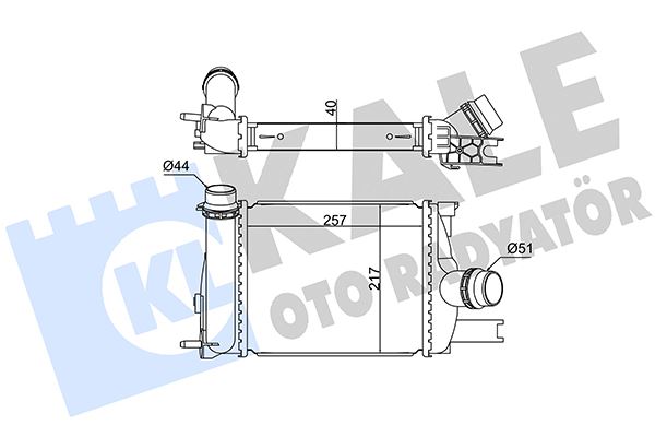 KALE RADYATÖR 352255 | Turbo Radyatörü Intercooler (Renault Clio IV 0.90 H4b / Dacia Sandero II Mcv II 0.90 H4b