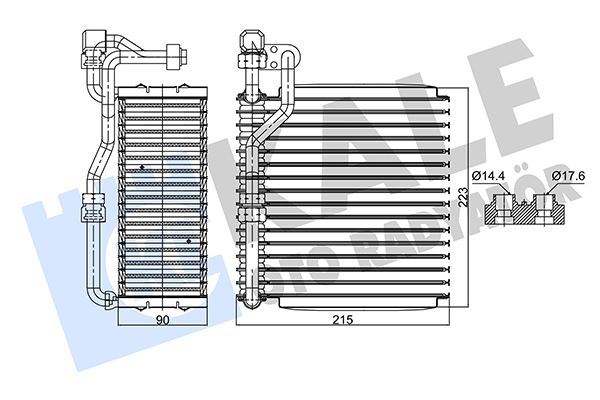 KALE 352990 | Klima Radyatörü Evaporator Al / Brz Fiat Palio / Albea / Strada