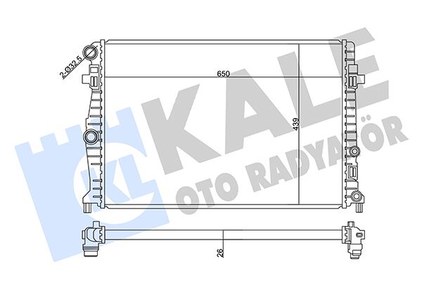KALE 358940 | Motor Su Radyatörü Polo Taigo T-Cross A1 Arona Ibiza Fabia Scala Kamiq 1.0 TSI 1.6 TDI 18-