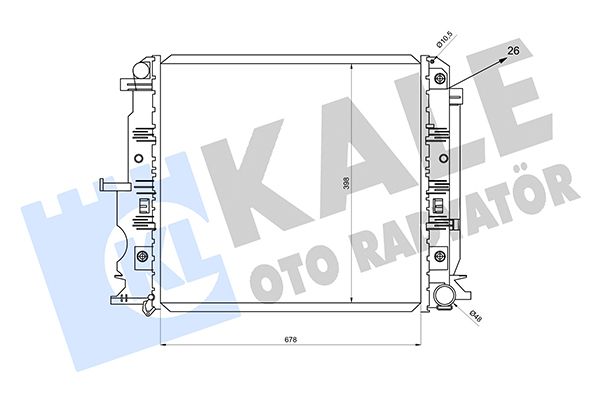 KALE 361510 | Su Radyatörü Mercedes Benz Sprinter 3.5-T. 3-T. 4.6-T 4-T. 5-T. Volkswagen Crafter 30-35