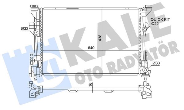 KALE 363850 | Motor Su Radyatörü Mercedes W176 / W246 / C117 / X156 2011-