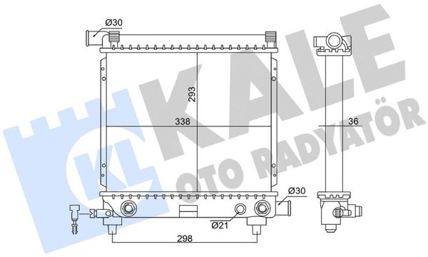 KALE 363945 | Motor Su Radyatörü Mercedes M111 W124 S124 Klimasız