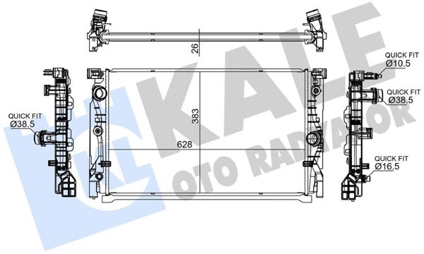 KALE 364215 | Motor Su Radyatörü Premıum Line BMW G30 16 > 20 G32 18 > 20 G11 G12 16 > 19 G14 18 > 20