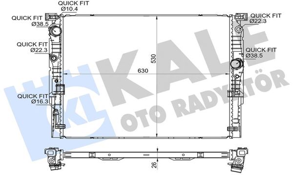 KALE 364370 | Radyatör B46-B57s-S58-G11-G12-G30