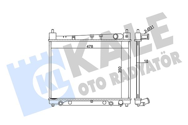KALE 365900 | Su Radyatörü Toyota Yaris 1.3 1.5 1999-2005