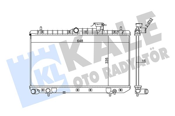 KALE RADYATÖR 369000 | Su Radyatörü Hyundai Accent II/Admire 1.3-1.6 00-06 Manuel