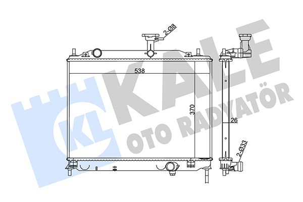 KALE RADYATÖR 369500 | Su Radyatörü Hyundai Accent Era 1.5 CRDI 2006-2012 manuel
