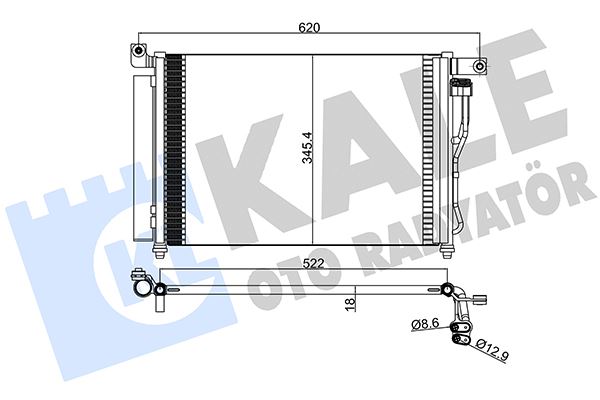 KALE 391400 | Klima Radyatörü (Kondenser) 06-11 Accent.Era 1.5Crdi