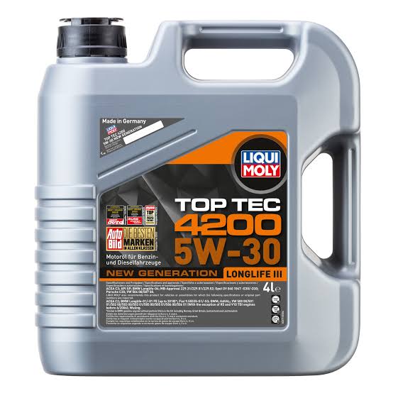 LIQUI MOLY 3715 | Top Tec 4200 New Generation Motor Yağı 5W-30 4L (Koli 4 Adet) | 4 Adet