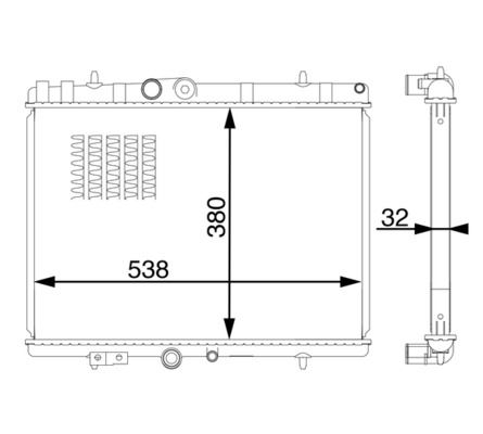 MAHLE CR1601000S | Radyatör Opel Movano C / Boxer III / Jumper III 19 > 2.2D Dw12