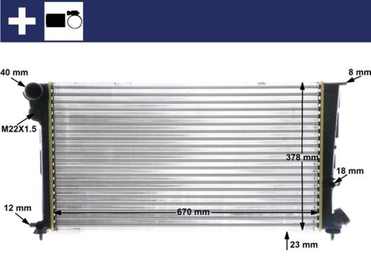 MAHLE CR475000S | Radyatör 306 II-Partner-Xsara Berlingo 1.9D Ac Mek 670X377x34