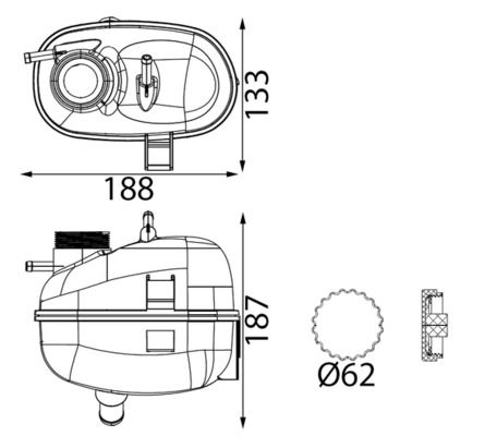 MAHLE CRT 164 000S | Yedek Su Deposu Opel Corsa C Combo C Tigra B