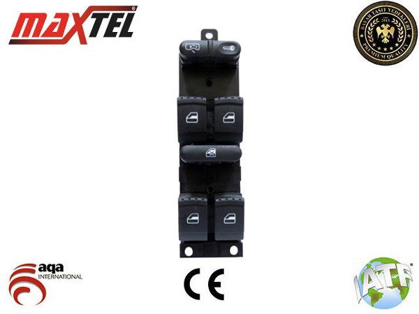 MAXTEL 18206001 | Cam Açma Kapama Anahtarı Surucu Tarafı Dörtlü Golf IV Bora Passat B5 96 > 06